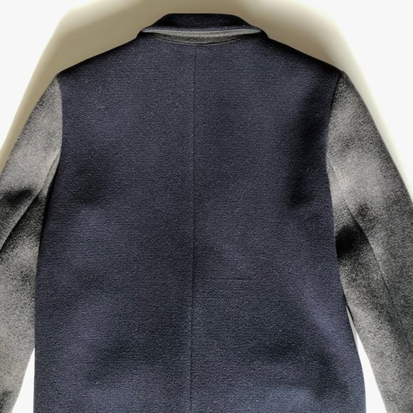 Sandro Paris Navy Colorblock Tailored Wool Coat 36 - Picture 9 of 15